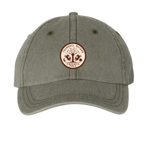 TWFS Cap, a Olive Printed Pigment Dye Baseball Cap