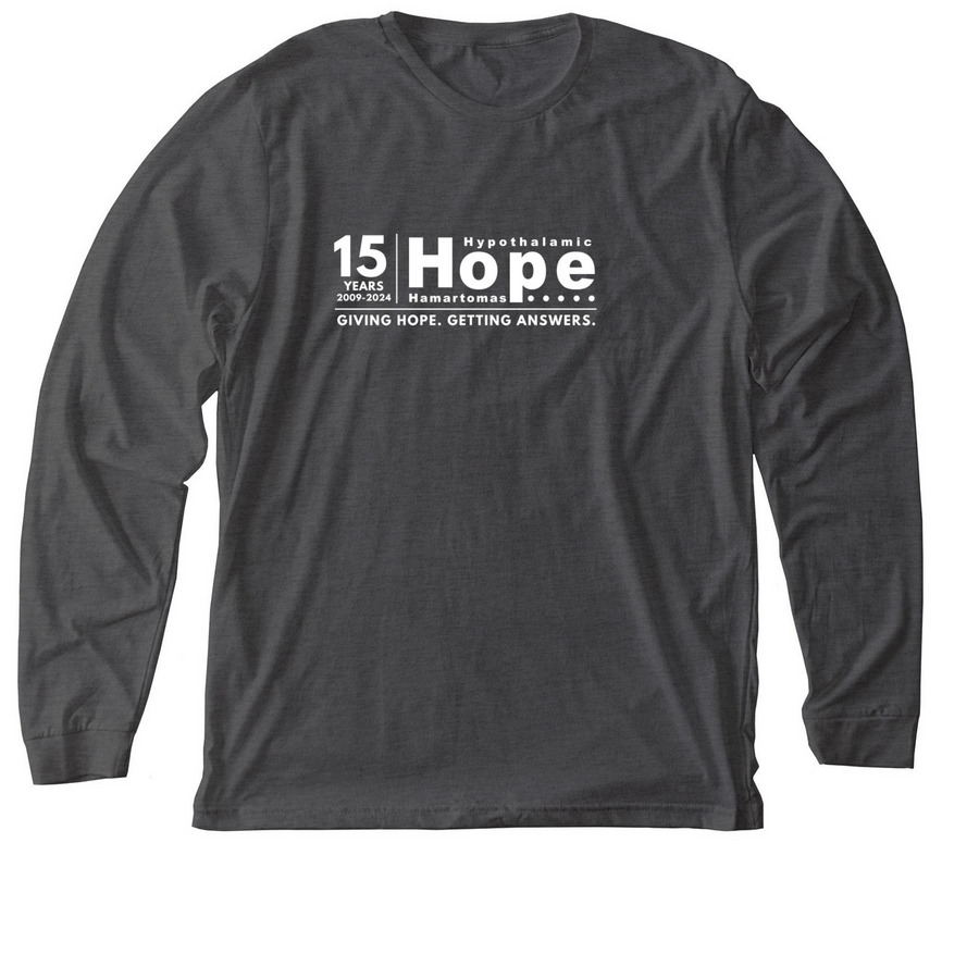 15th Anniversary Hope for HH (Adult), a Dark Grey Heather Premium Long Sleeve Tee