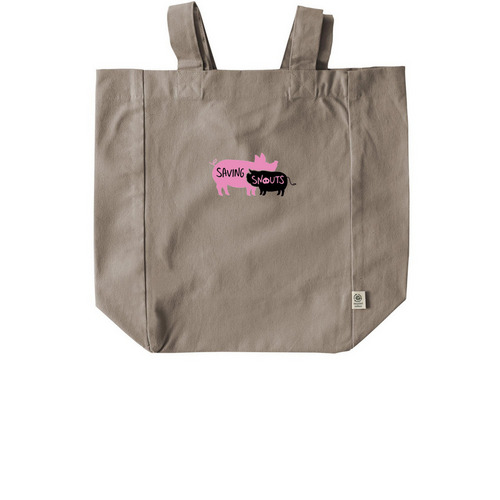 Saving Snouts Logo Tote, a Pumice Recycled Cotton Tote Bag