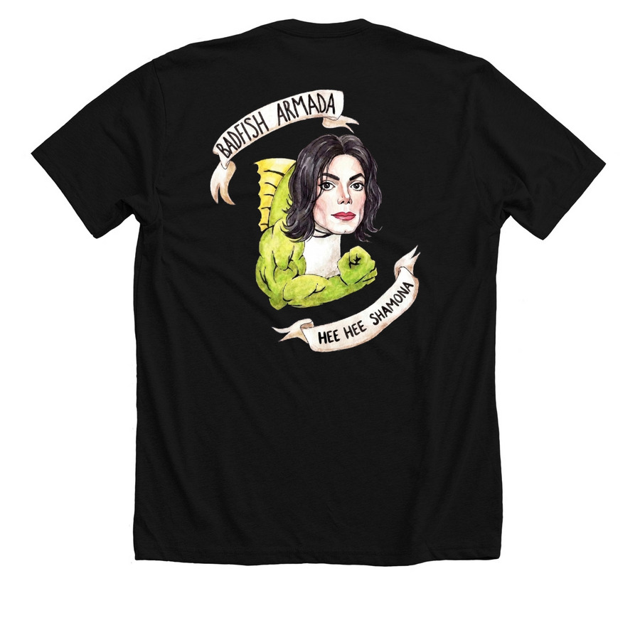 2026 BadFish CSGO Wingman Champions, a Solid Black Blend Premium Unisex Tee (back-view)