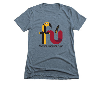 Feather Underground, a Indigo Women's Slim Fit Tee