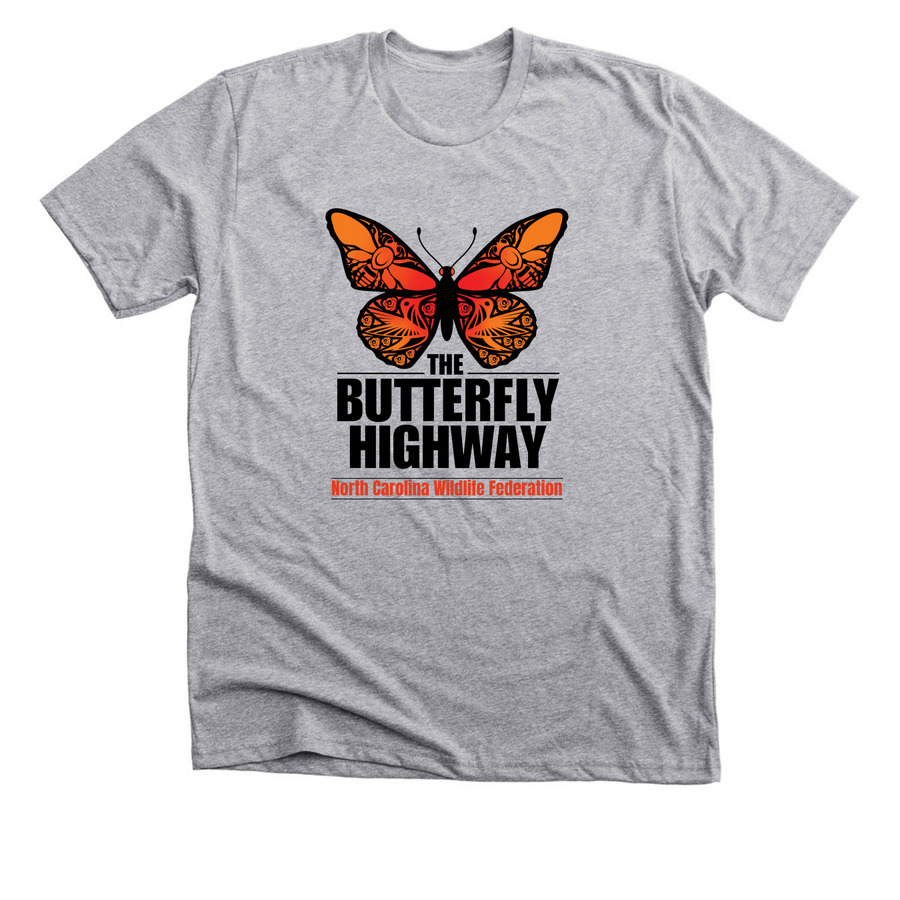 The Butterfly Highway&nbsp;, a Athletic Heather Premium Unisex Tee