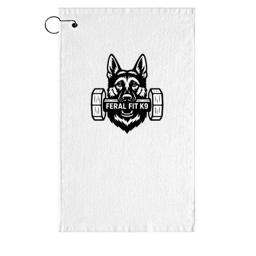 Feral Fit Canines&nbsp;, a White Golf Towel