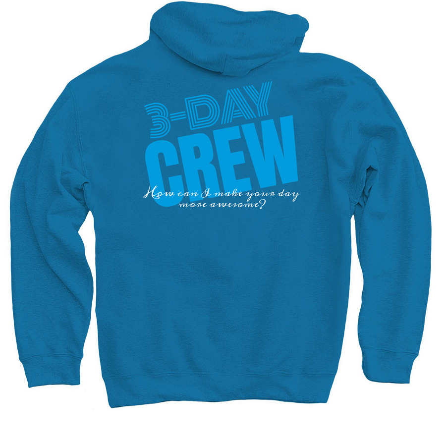 JulieWalks(andCrews)60in3, a Sapphire Pullover Hoodie (back-view)