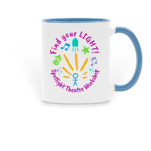 SPOTLIGHT Coffee Mug!&nbsp;, a Light Blue Two-Tone Ceramic Mug