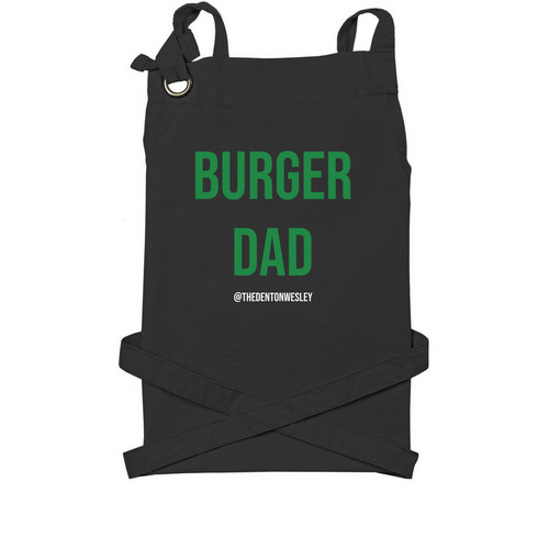 Burger Dads, a Black Cotton Canvas Pocket Apron