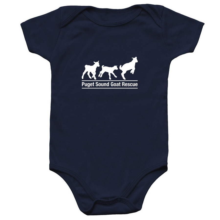 PSGR White Logo - Infant Onesie, a Navy Infant Onesie