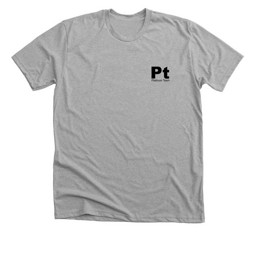 Platinum Team Logo 3, a Athletic Heather Premium Unisex Tee