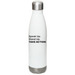 MFSA Water Bottle, a White Stainless Steel Water Bottle (back-view)
