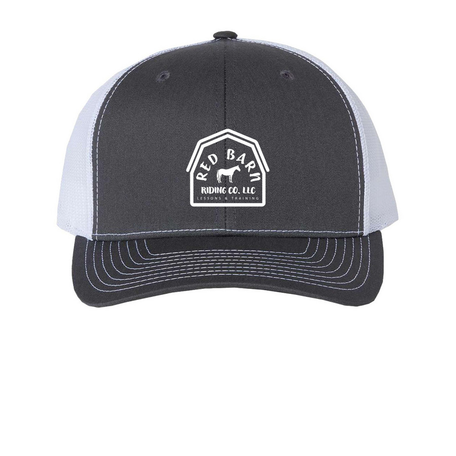 Hats, a Charcoal/ White Printed Snapback Trucker Cap