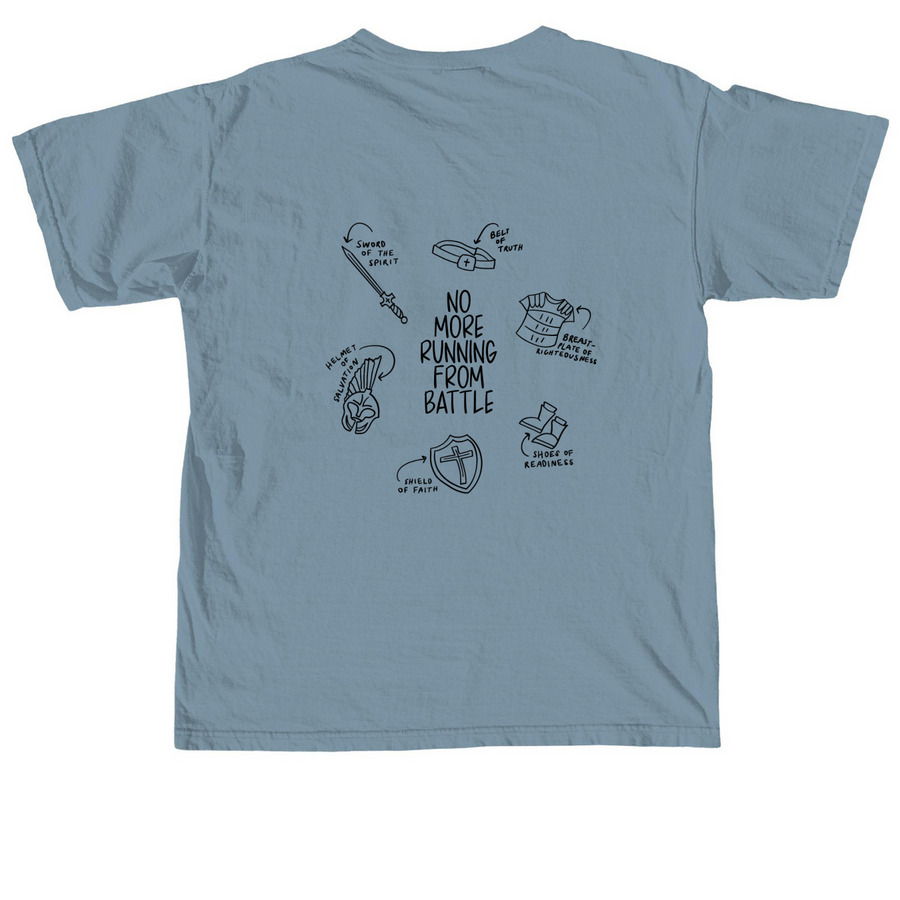 Your Armor Graphic Tee, a Ice Blue Comfort Colors Unisex Tee (back-view)
