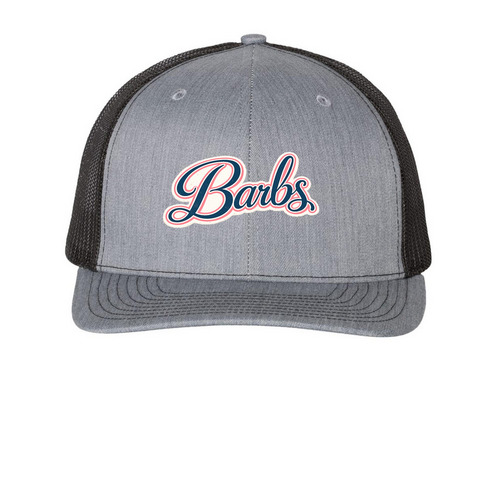 Barbs&nbsp;, a Heather Grey/ Black Printed Snapback Trucker Cap