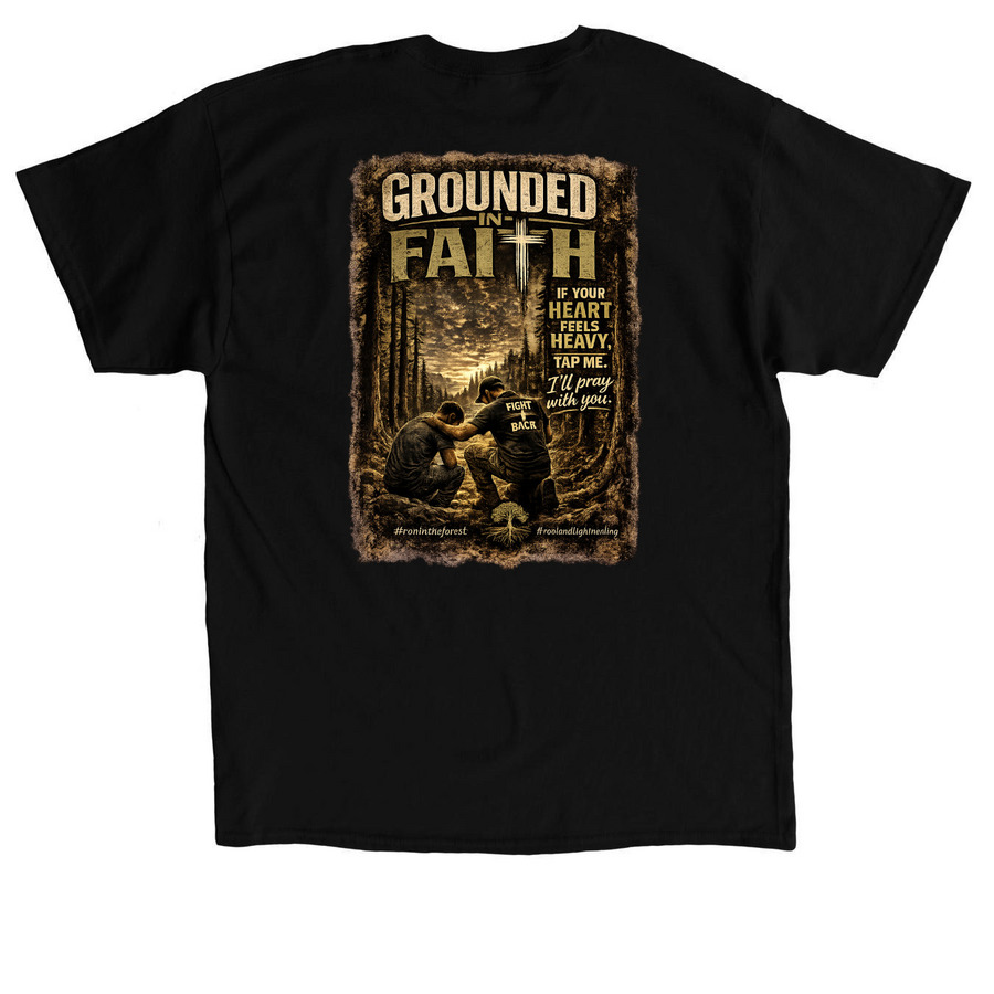 ?You Don?t Have to Carry It Alone?, a Black Classic Unisex Tee (back-view)