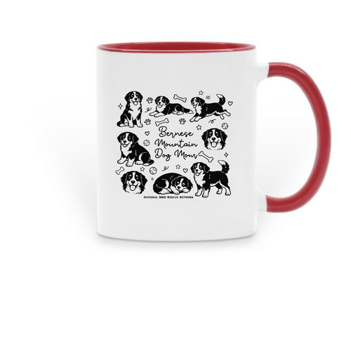 Berner Mom Mug, a Red Two-Tone Ceramic Mug