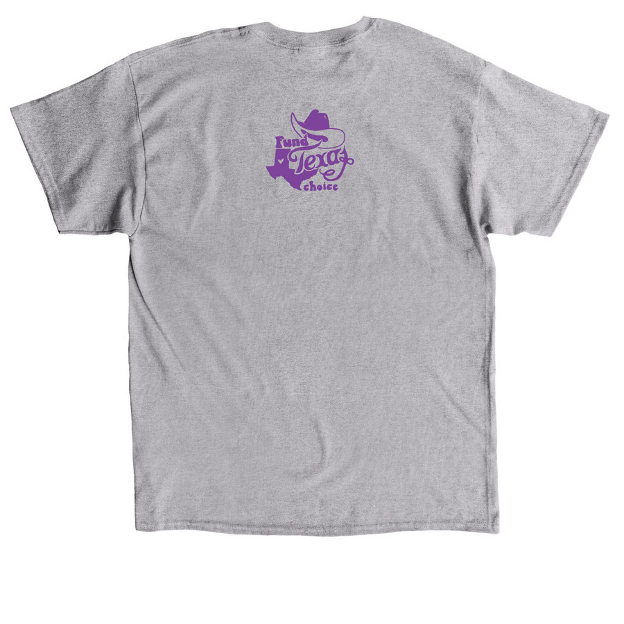 Fund Abortion Travel, a Sport Grey Classic Unisex Tee (back-view)