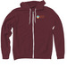 Respect the Locals, a Maroon Zip Up Hoodie