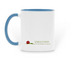 Vernon the Littlest Piggie, a Light Blue Two-Tone Ceramic Mug (back-view)