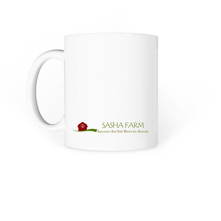Vernon the Littlest Piggie, a White Coffee Mug (back-view)