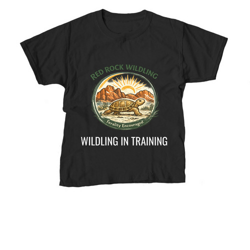 Wildling In Training, a Black Youth Unisex Tee