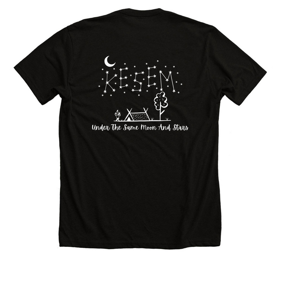 Kesem Constellation, a Solid Black Blend Premium Unisex Tee (back-view)