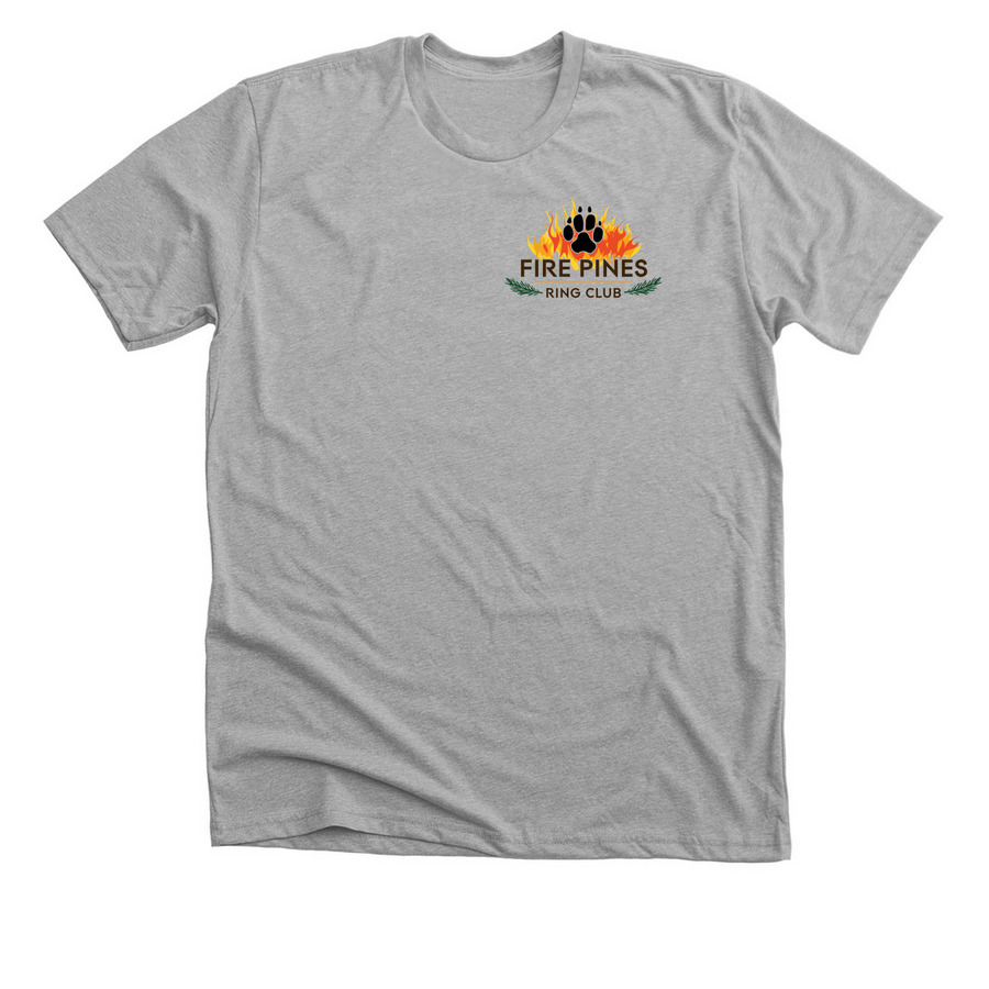 Fire Pines Ringsports, a Athletic Heather Premium Unisex Tee
