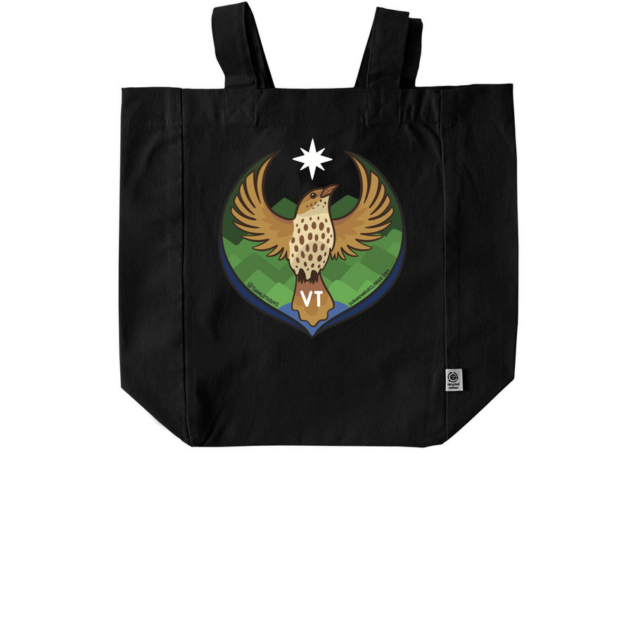 Rebel Thrush - Bags, a Black Recycled Cotton Tote Bag