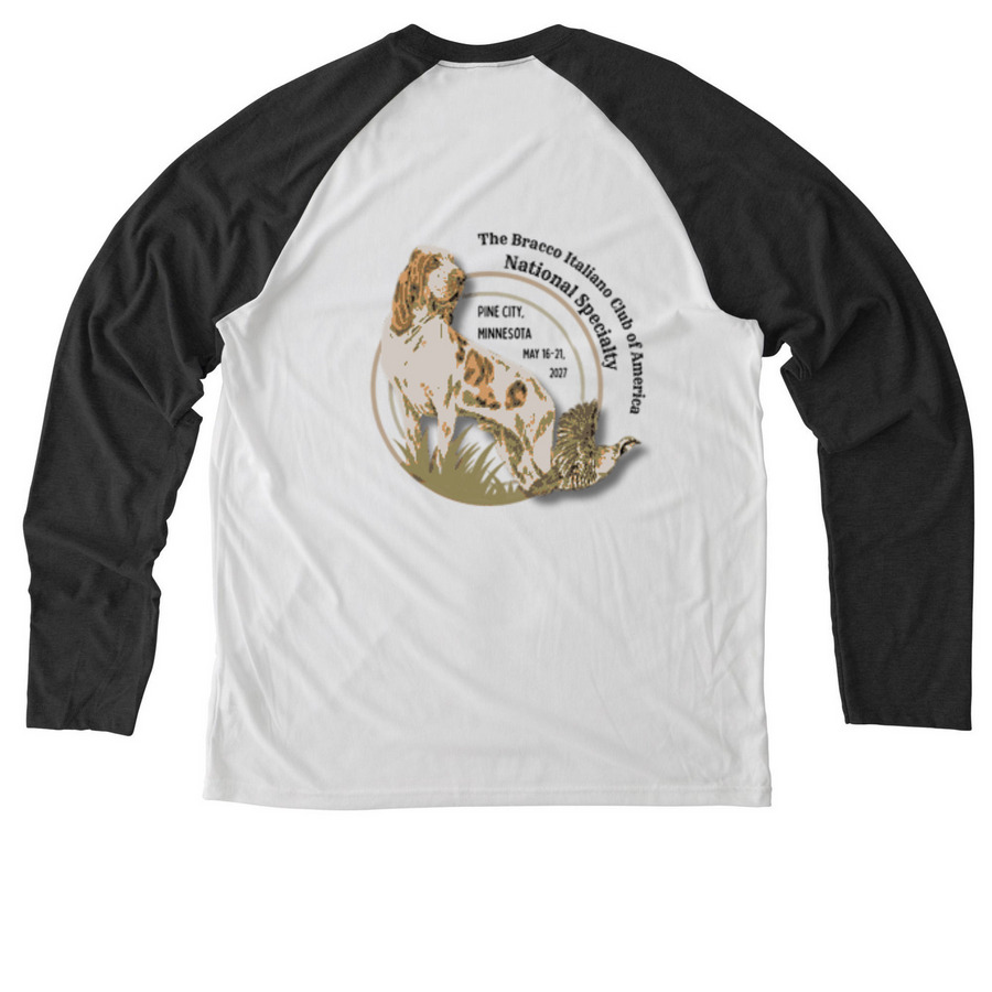 Long Sleeve Shirts & Hoodies, a Space Black/ Bright White Allmade Eco Triblend Colorblock Raglan Long Sleeve Tee (back-view)