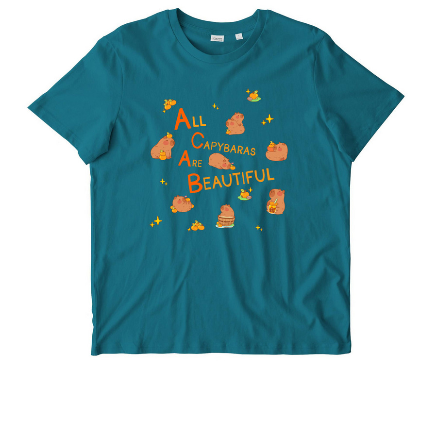 All Capybaras Are Beautiful, a Ocean Depth Stanley/Stella Unisex Crafter Tee
