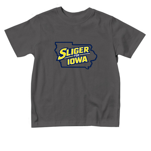 Sliger for Iowa, a Charcoal Toddler Tee