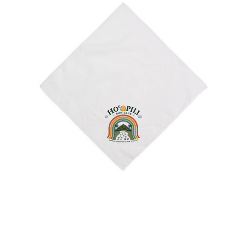 Ho'opili Run Club - bandana, a White Cotton Bandana