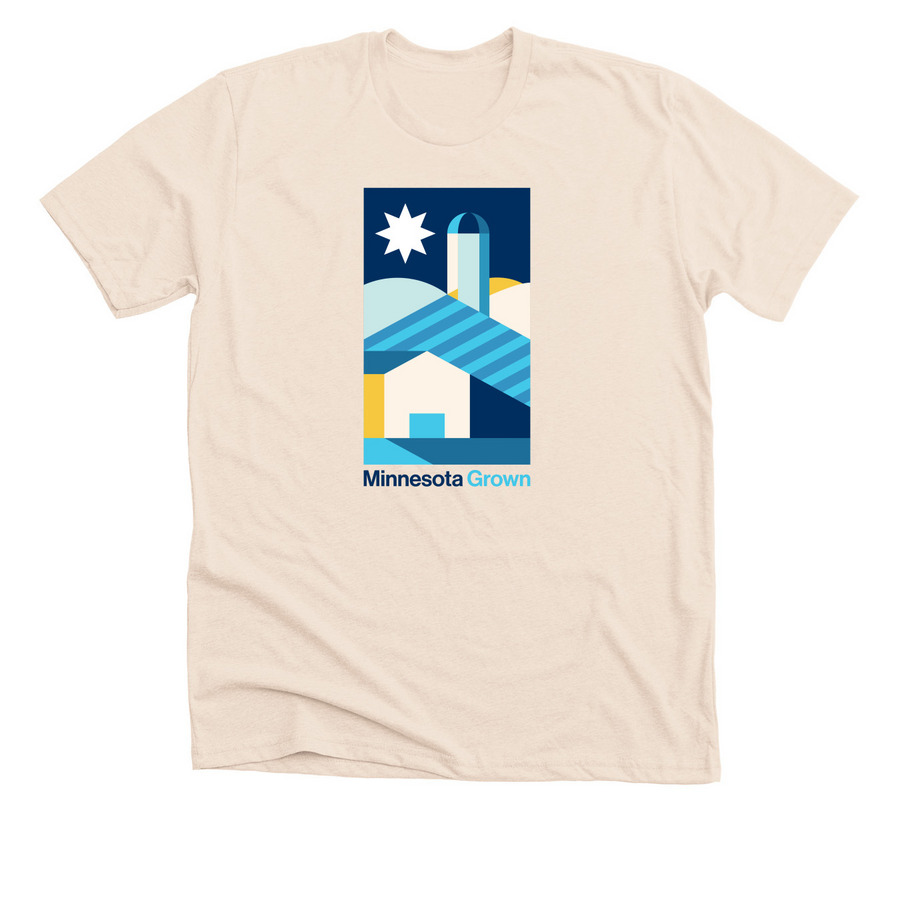 Minnesota Grown North Star, a Heather Soft Cream Premium Unisex Tee
