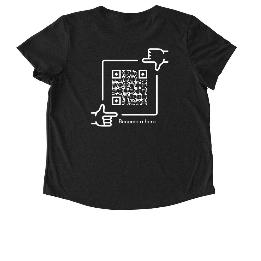 Hope grows here, a Space Black Allmade Eco Triblend Women?s Scoop Neck Tee (back-view)