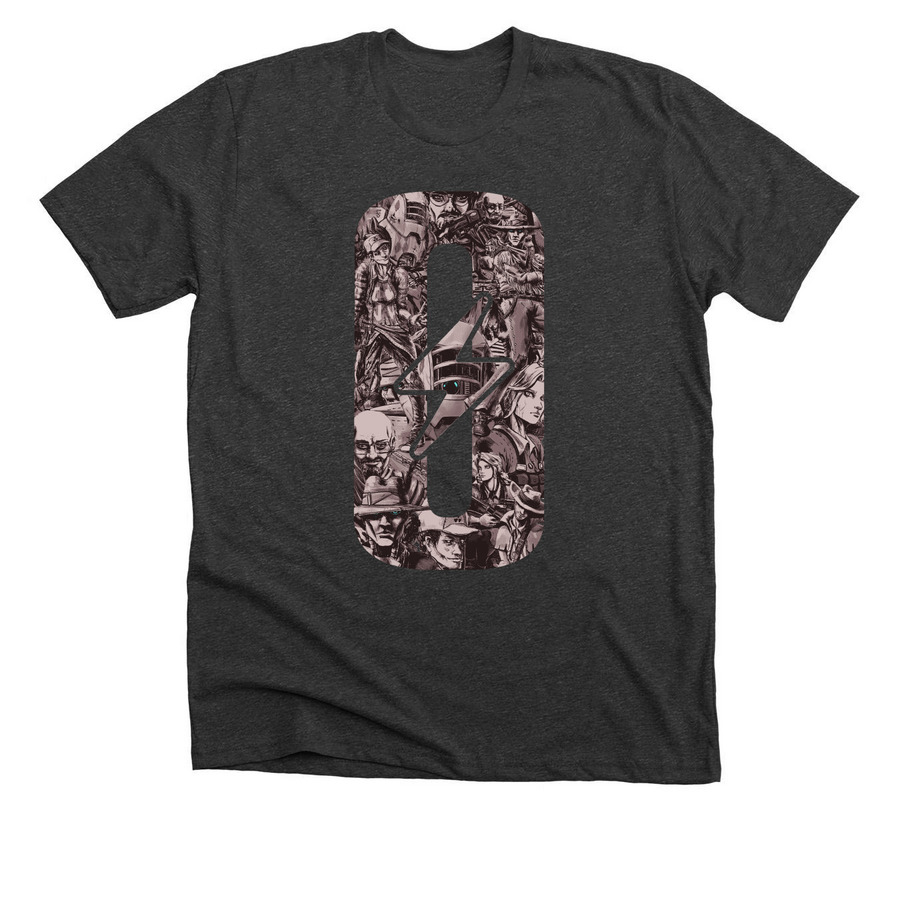 FALLOUT ZERO, a Dark Grey Heather Premium Unisex Tee
