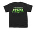 THE FERAL ERA, a Black Youth Unisex Tee (back-view)