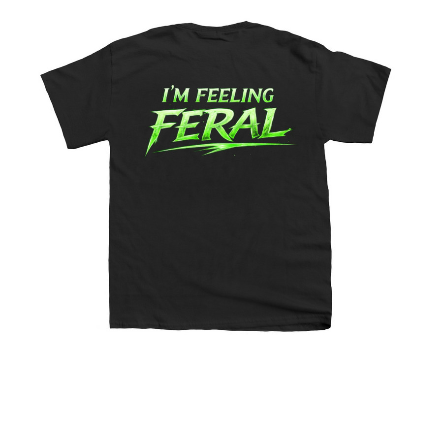 THE FERAL ERA, a Black Youth Unisex Tee (back-view)