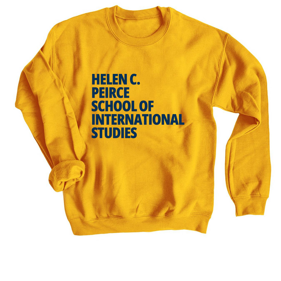 True Blue, a Gold Crewneck Sweatshirt