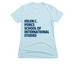 True Blue, a Ice Blue Women's Slim Fit Tee