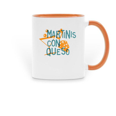 Mug [Blue and Orange], a Orange Two-Tone Ceramic Mug
