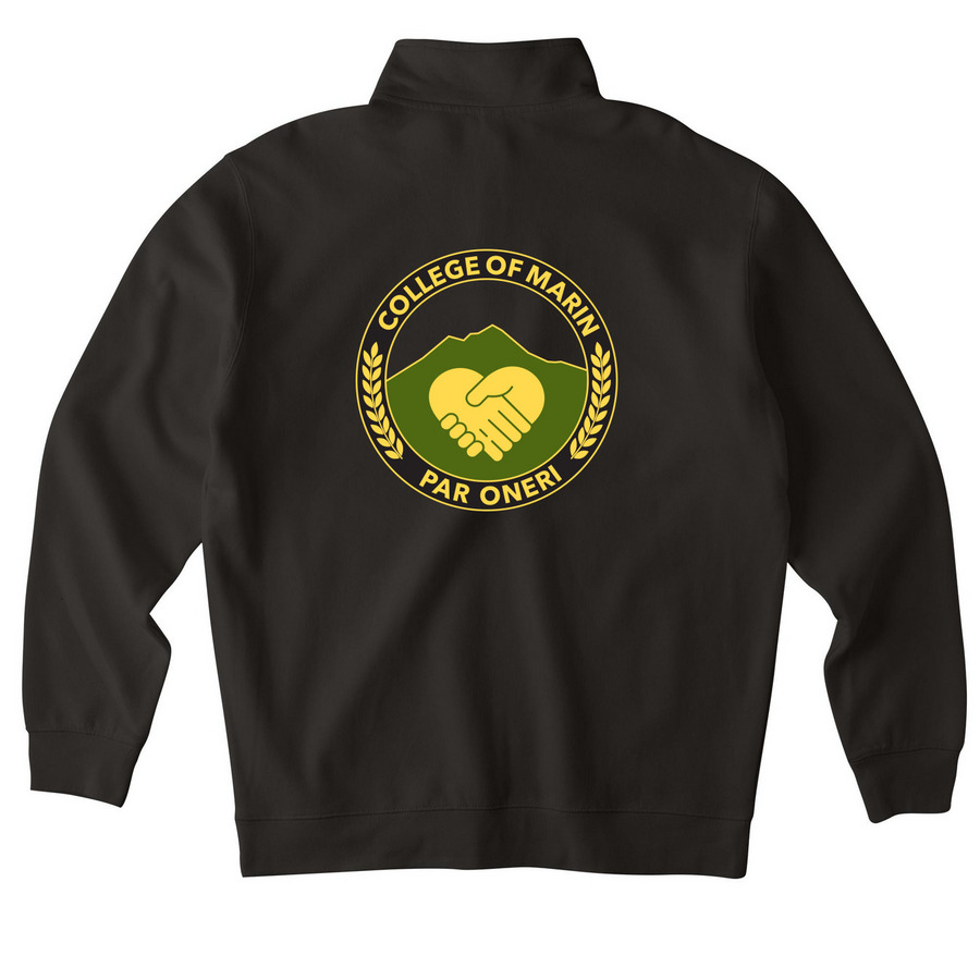 Quarter zip, a Black Midweight Quarter Zip Pullover (back-view)