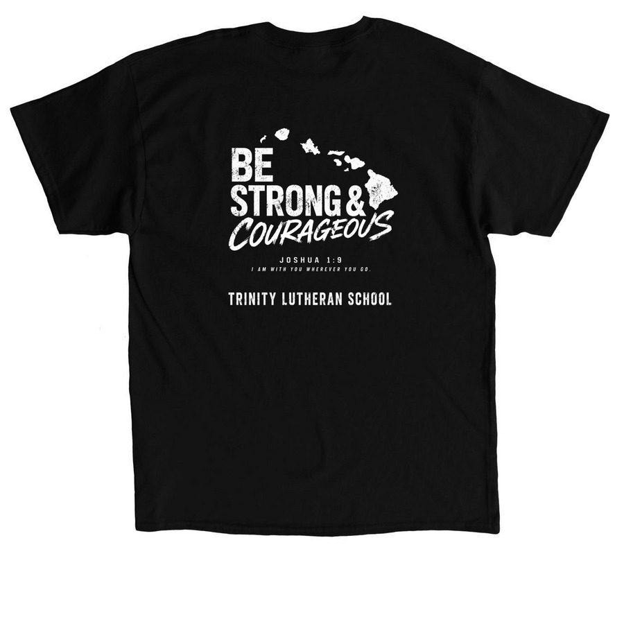 Trinity Lutheran School, a Black Classic Unisex Tee (back-view)