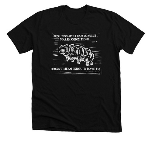 Tardigrade Shirt (Dark Mode), a Solid Black Blend Premium Unisex Tee
