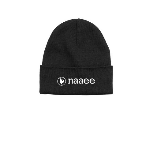 NAAEE Beanie, a Black Printed Base Camp Beanie