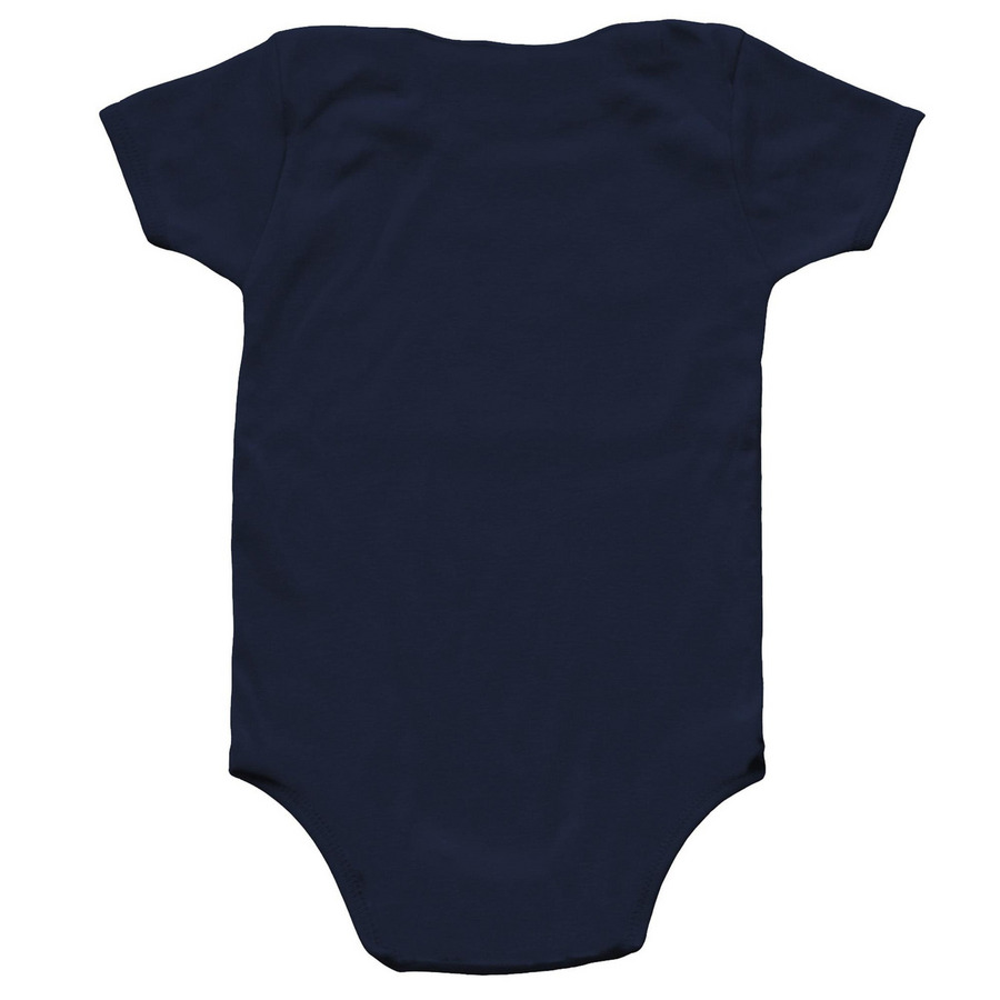 Future Flies with Pollinators Onesie- Dark, a Navy Infant Onesie (back-view)