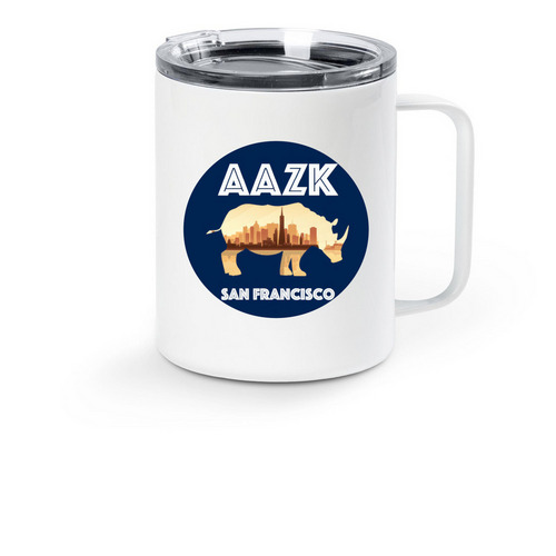 AAZKSF Travel Mug, a White Stainless Steel Travel Mug