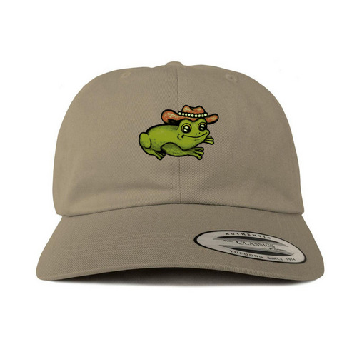 Big Bert the Frog - Hats, a Khaki Printed Classic Baseball Cap
