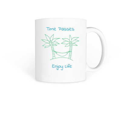 Enjoy Life 7, a White Coffee Mug