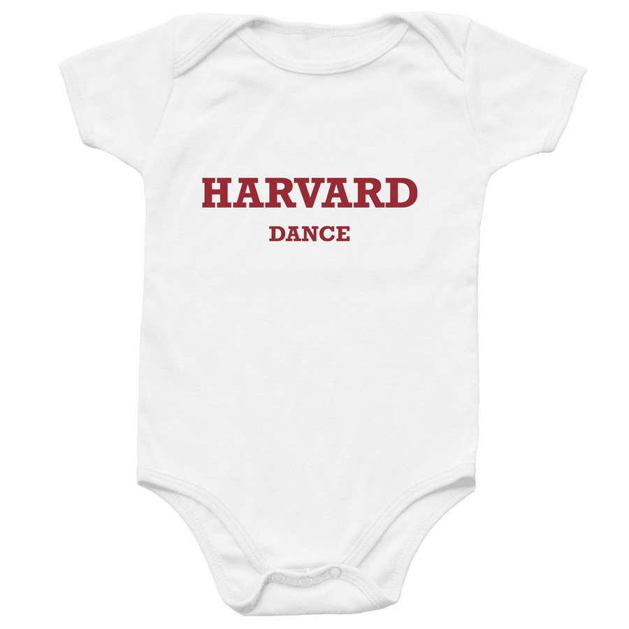 Harvard Dance Infant Onesie, a White Infant Onesie