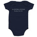 Fiction Onesie, a Navy Infant Onesie (back-view)
