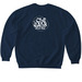 Squiggle Tshirt/Sweatshirt&nbsp;, a Navy Softstyle Crewneck Sweatshirt (back-view)