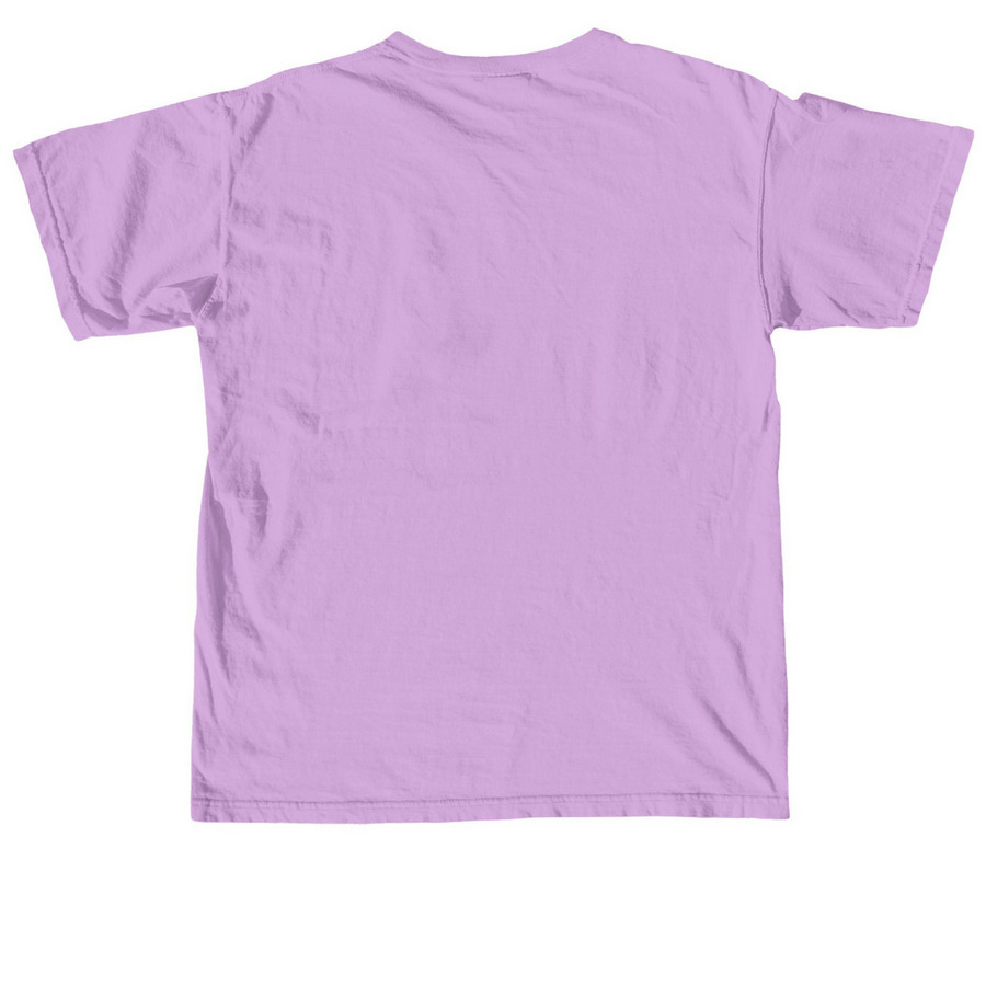 SSN/ FoTAS Logo, a Neon Violet Comfort Colors Unisex Tee (back-view)